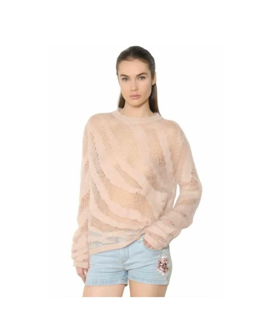 ROBERTO CAVALLI Розовый шерстяной костюм с юбками, фото 8