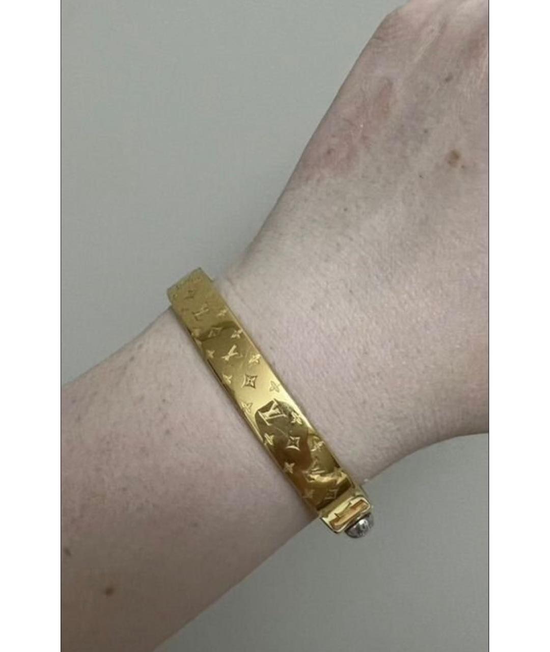 LOUIS VUITTON Золотой металлический браслет, фото 4