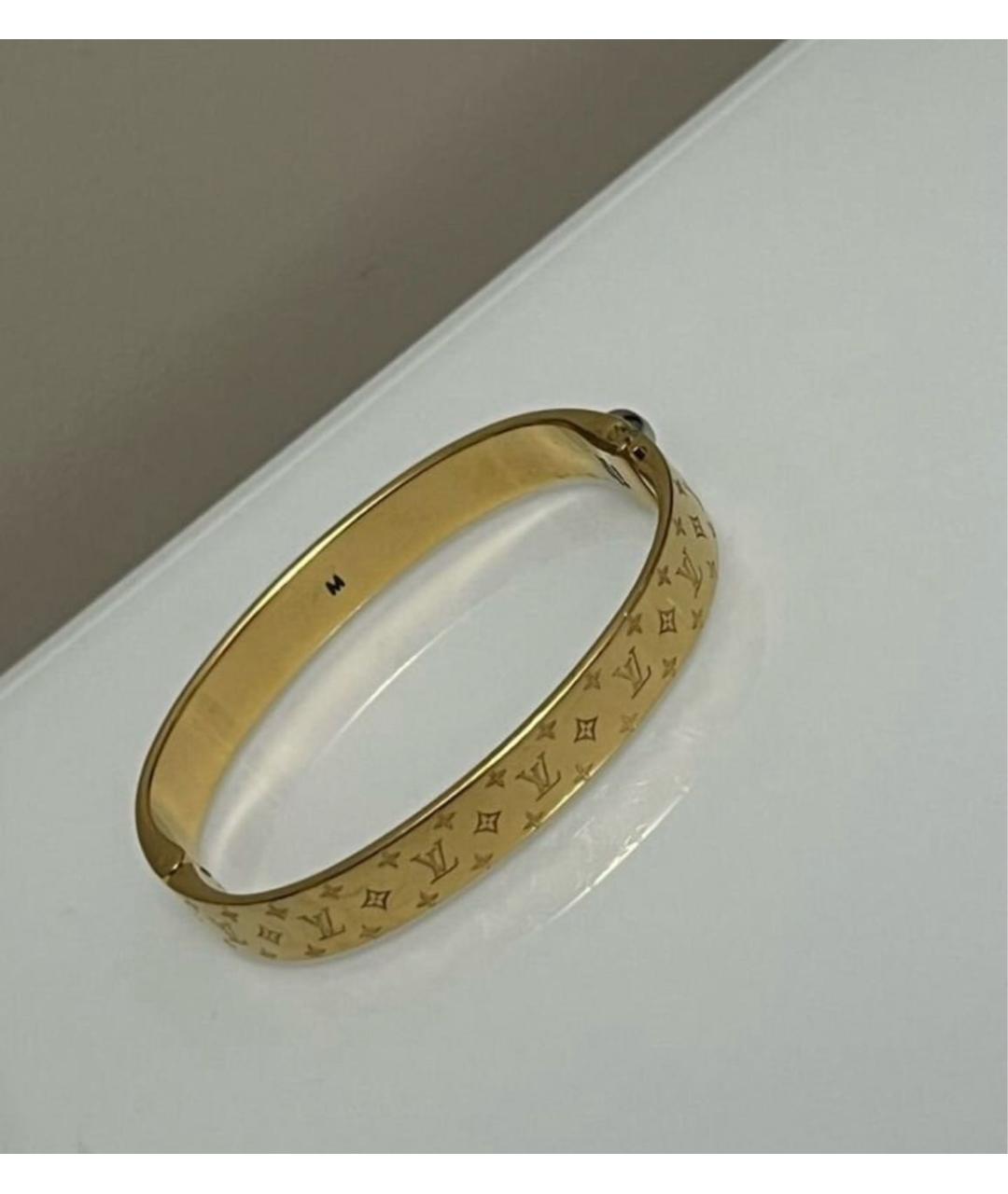 LOUIS VUITTON Золотой металлический браслет, фото 7