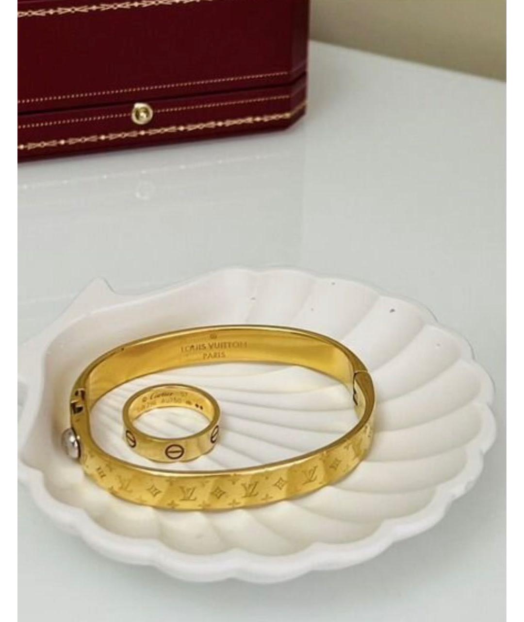 LOUIS VUITTON Золотой металлический браслет, фото 3
