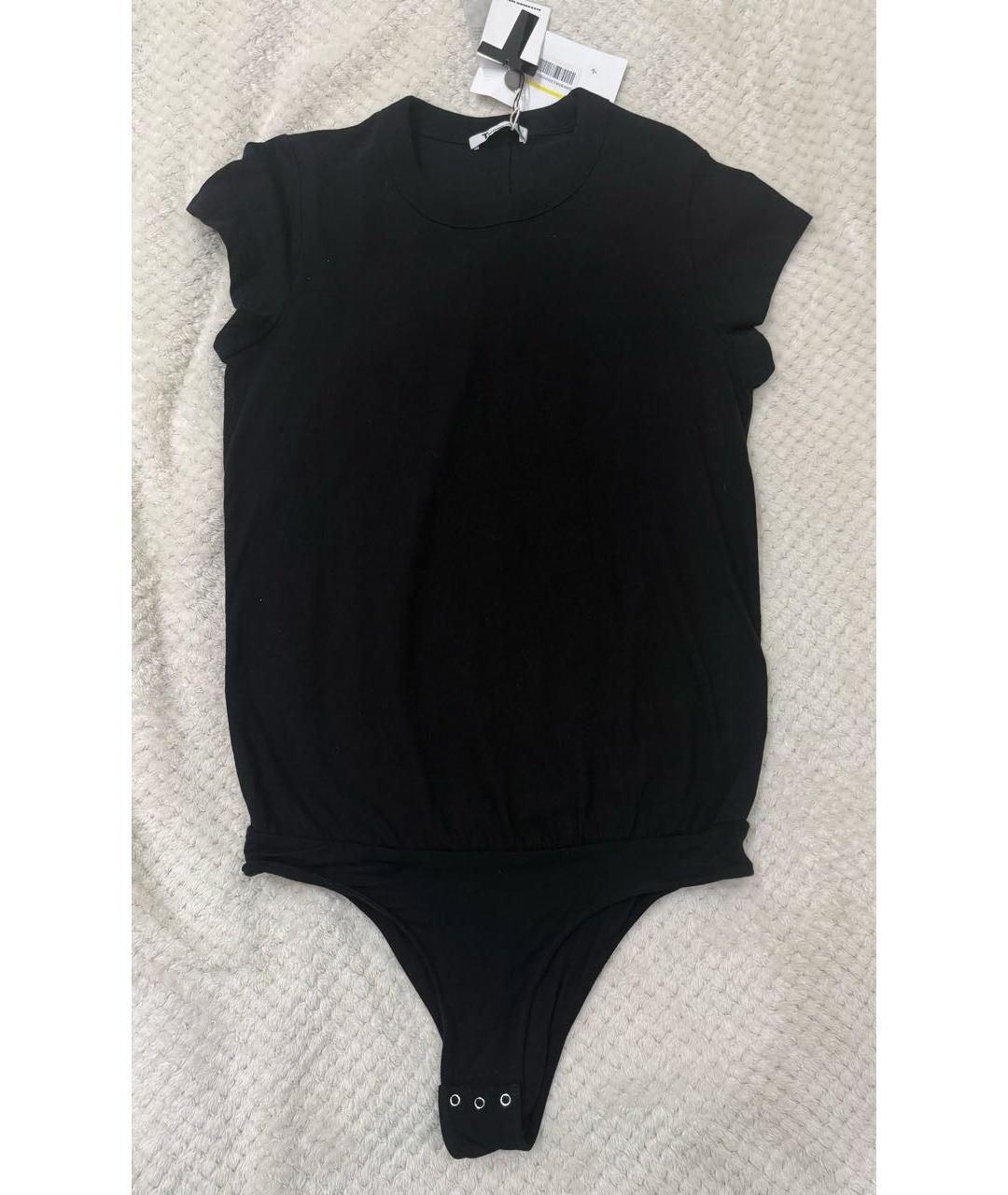 T BY ALEXANDER WANG Черная хлопковая футболка, фото 2