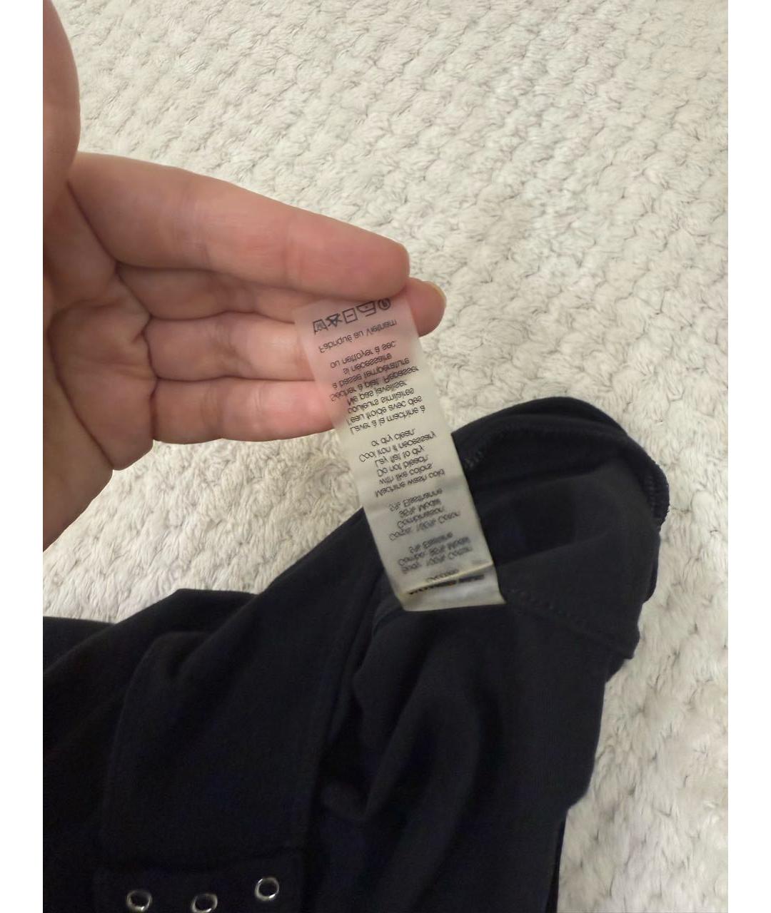 T BY ALEXANDER WANG Черная хлопковая футболка, фото 5