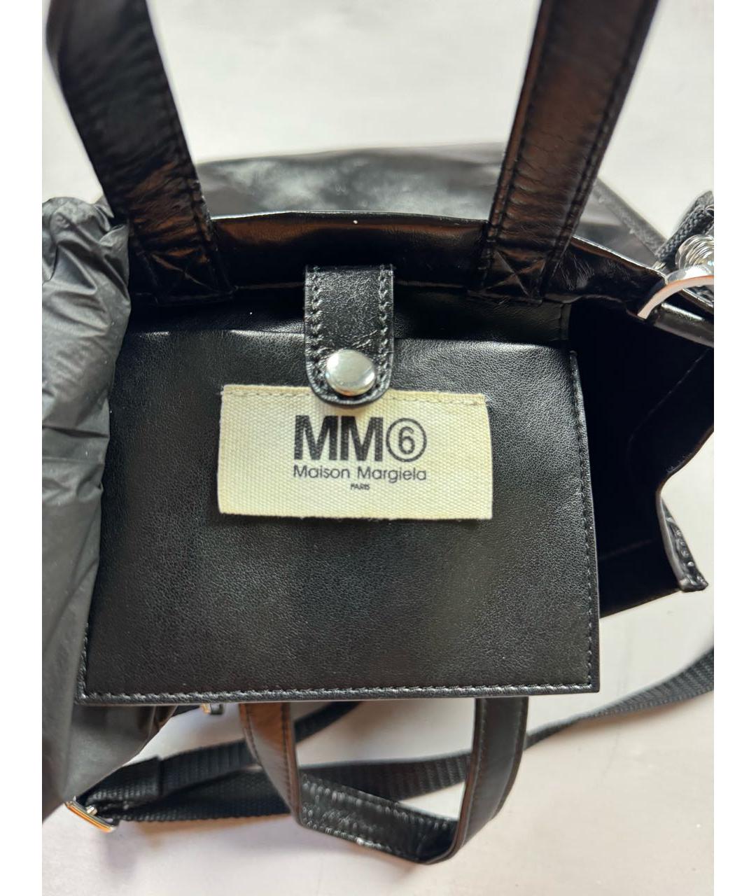 MM6 MAISON MARGIELA Черная сумка через плечо из искусственной кожи, фото 5