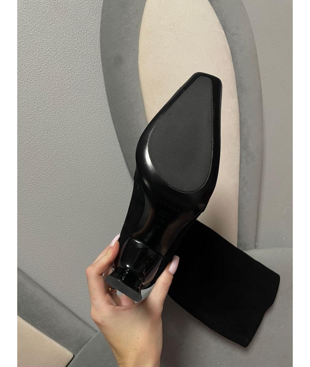 CASADEI Черные замшевые сапоги, фото 6