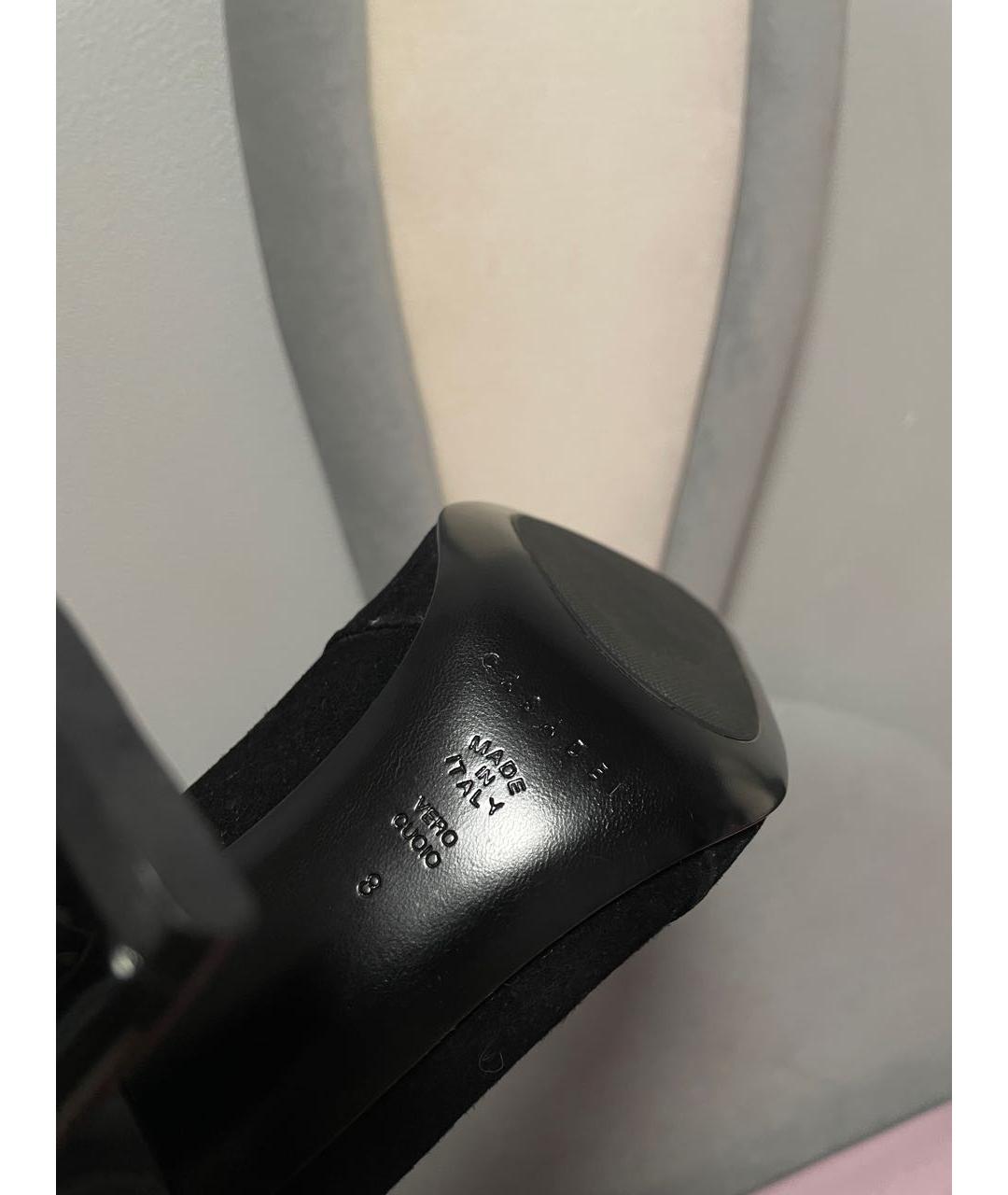 CASADEI Черные замшевые сапоги, фото 7