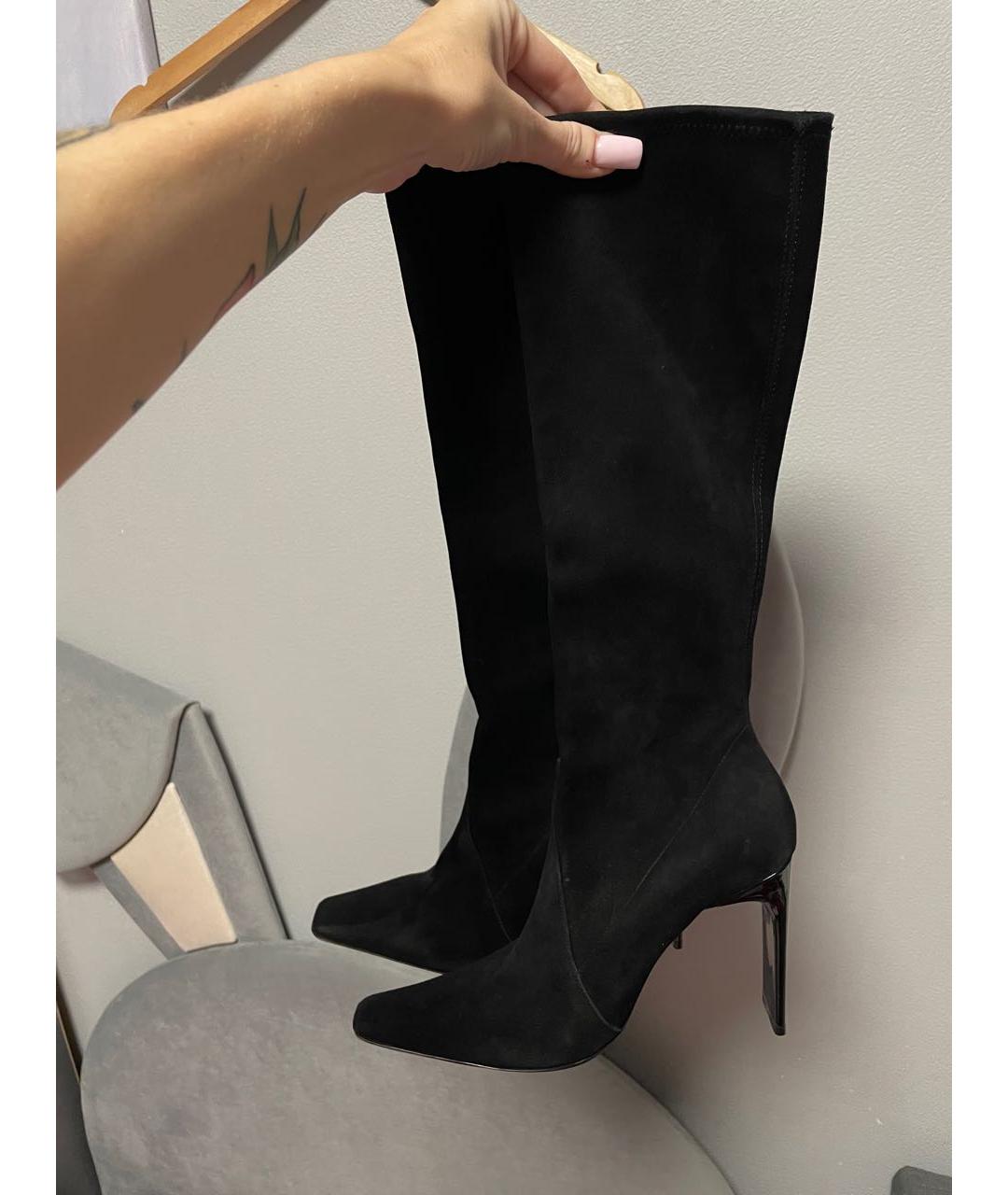 CASADEI Черные замшевые сапоги, фото 2