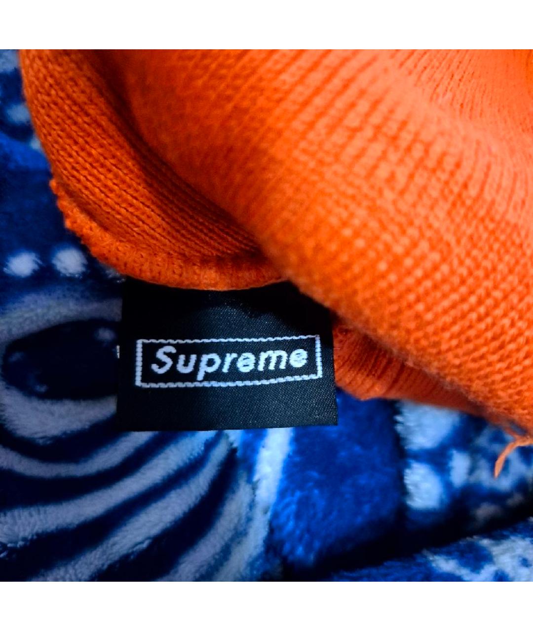 SUPREME Оранжевая синтетическая шапка, фото 3