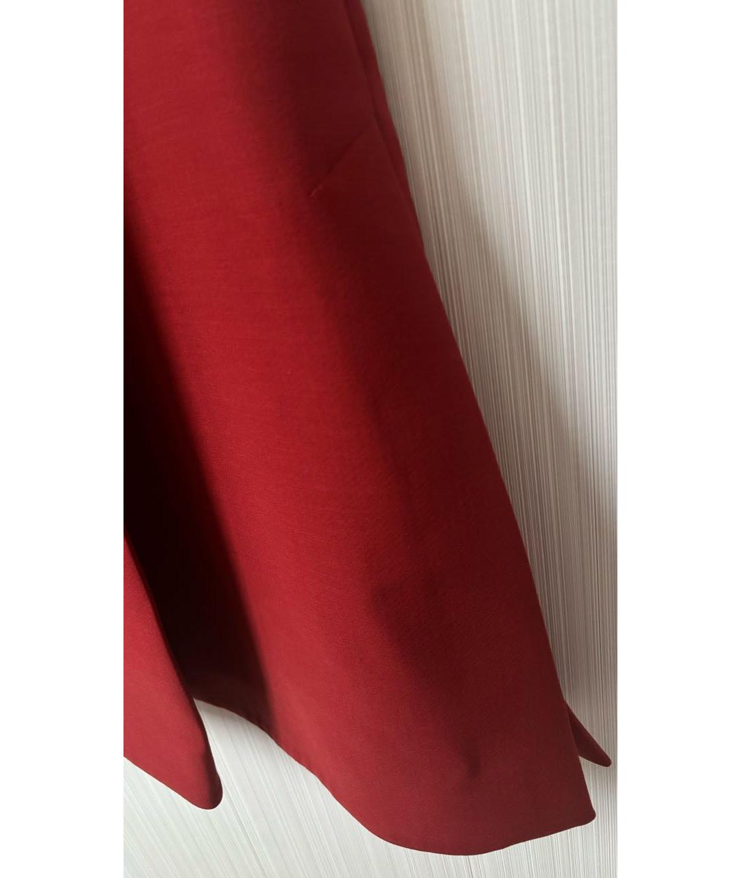MARNI Красная шерстяная юбка миди, фото 4