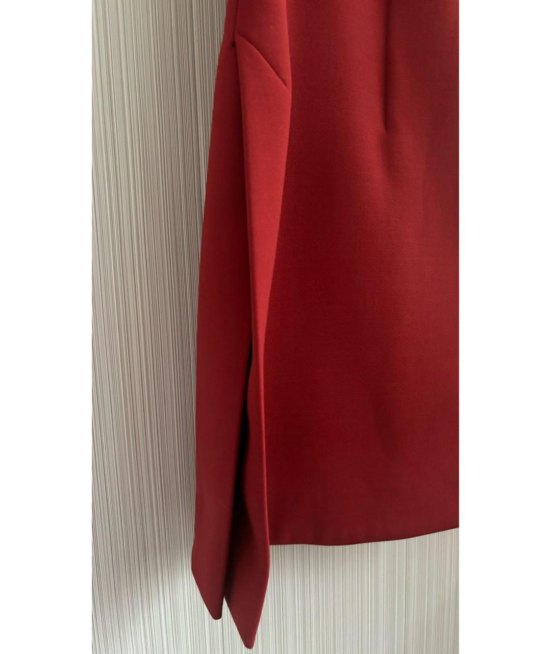 MARNI Красная шерстяная юбка миди, фото 3