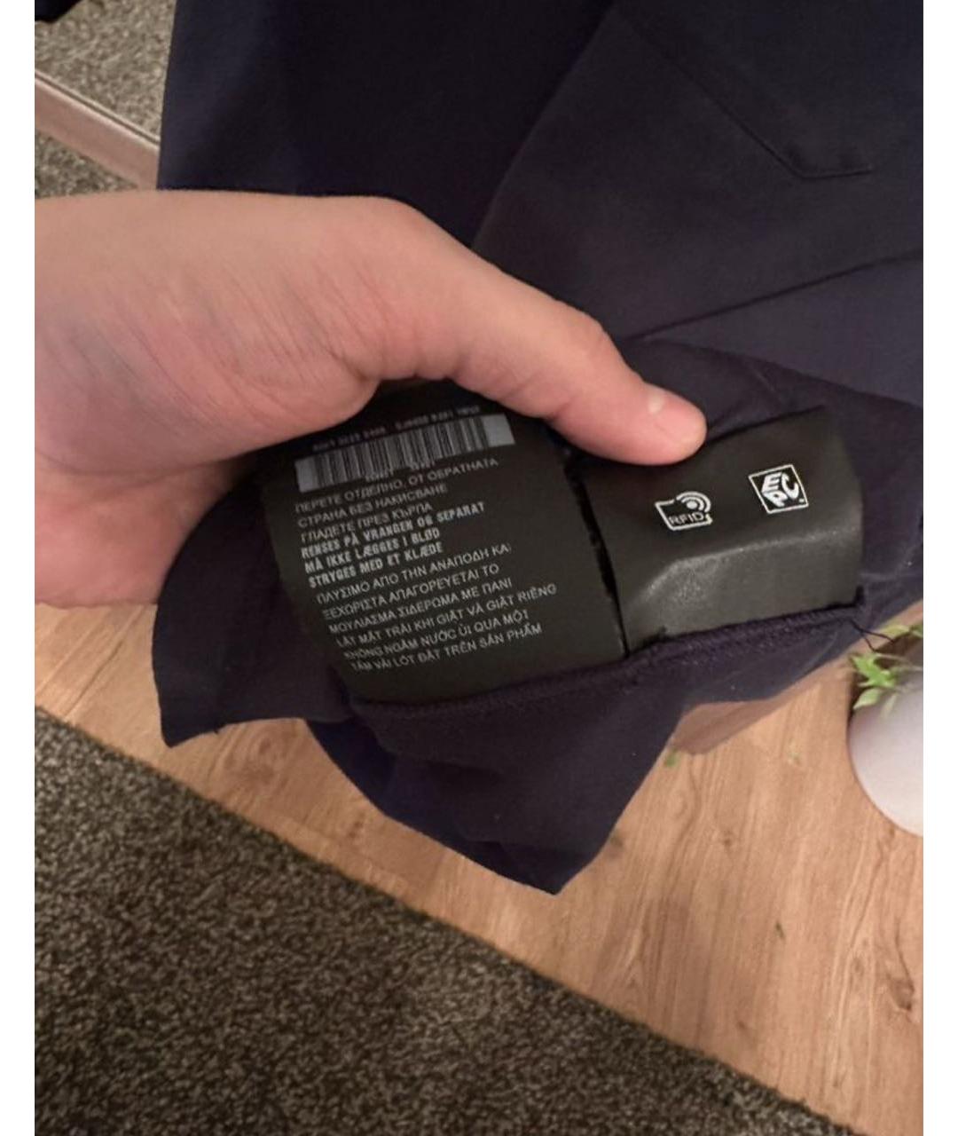 PRADA Темно-синяя хлопковая футболка, фото 5