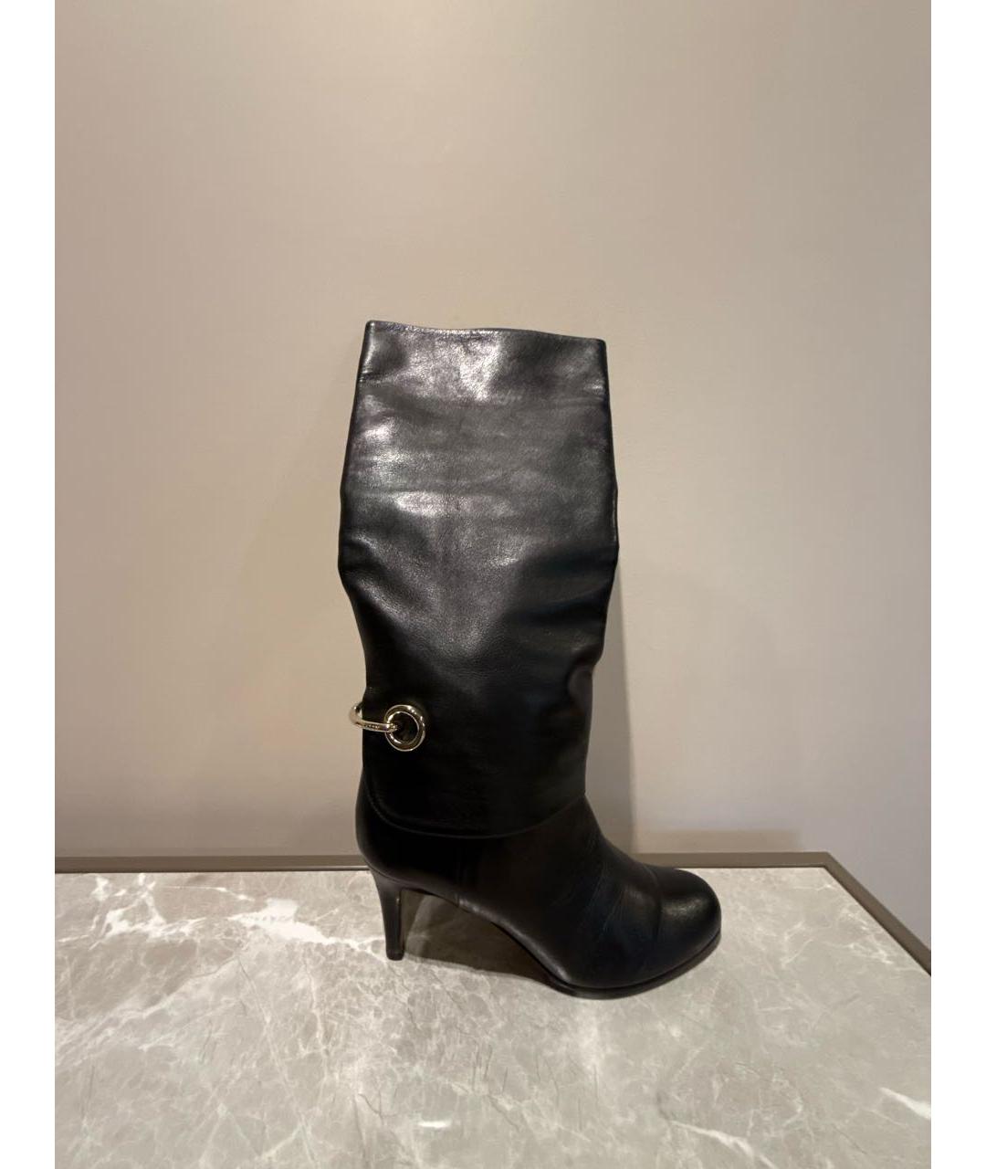 BALLY Черные кожаные сапоги, фото 4