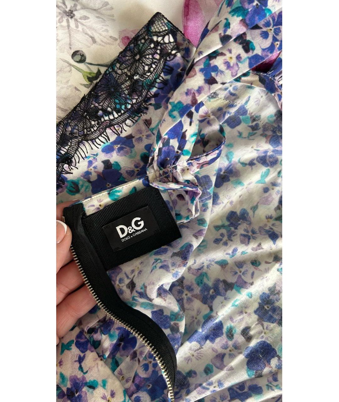 DOLCE&GABBANA Голубой вискозный сарафан, фото 4