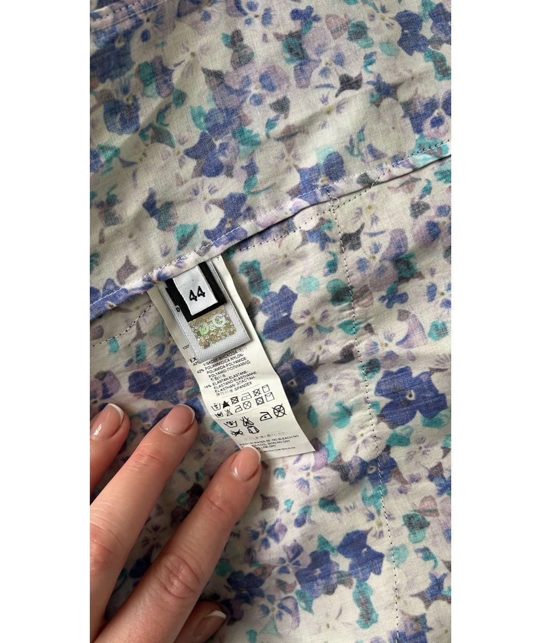 DOLCE&GABBANA Голубой вискозный сарафан, фото 5