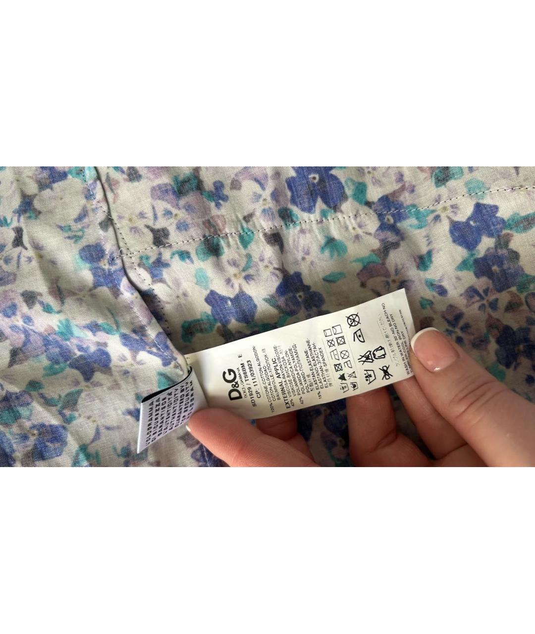 DOLCE&GABBANA Голубой вискозный сарафан, фото 6