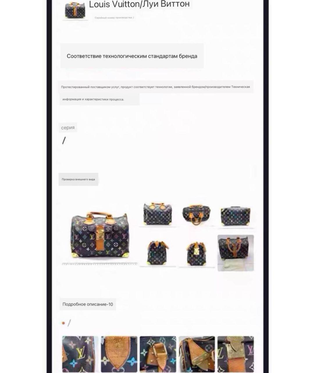 LOUIS VUITTON Мульти кожаная сумка с короткими ручками, фото 6