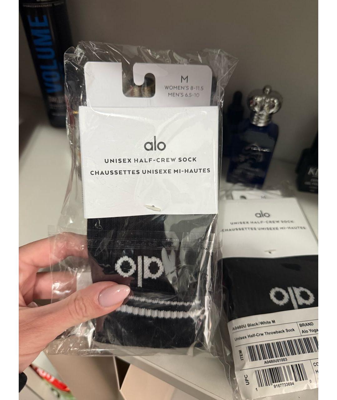 ALO YOGA Черные носки, чулки и колготы, фото 3