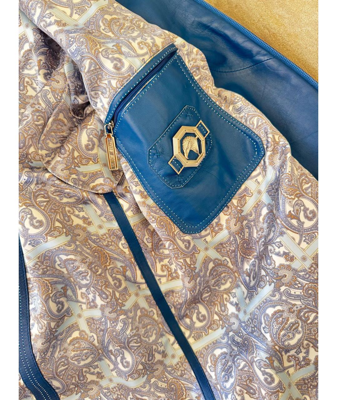 STEFANO RICCI Синяя замшевая куртка, фото 4