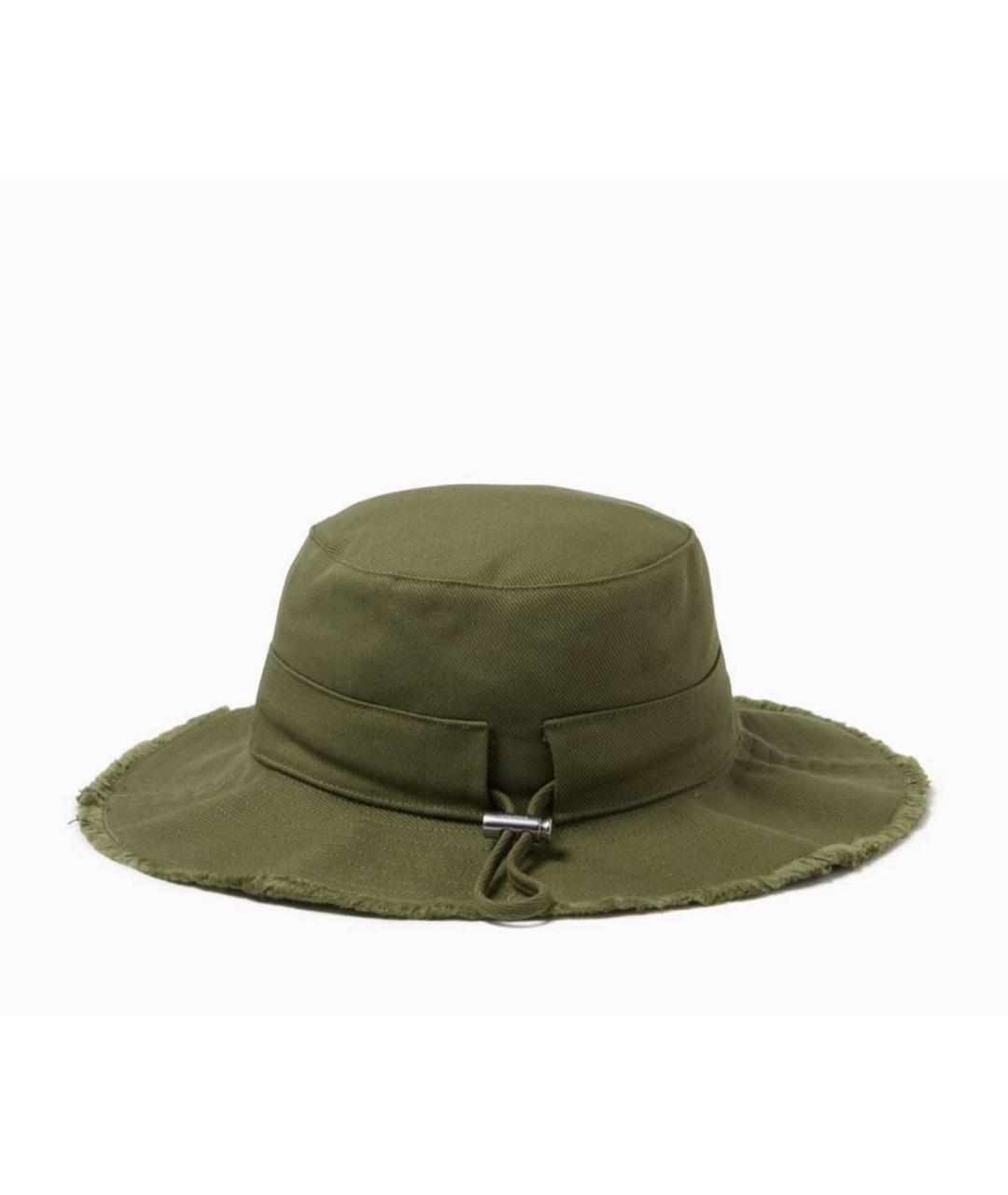 JACQUEMUS Зеленая хлопковая панама, фото 2