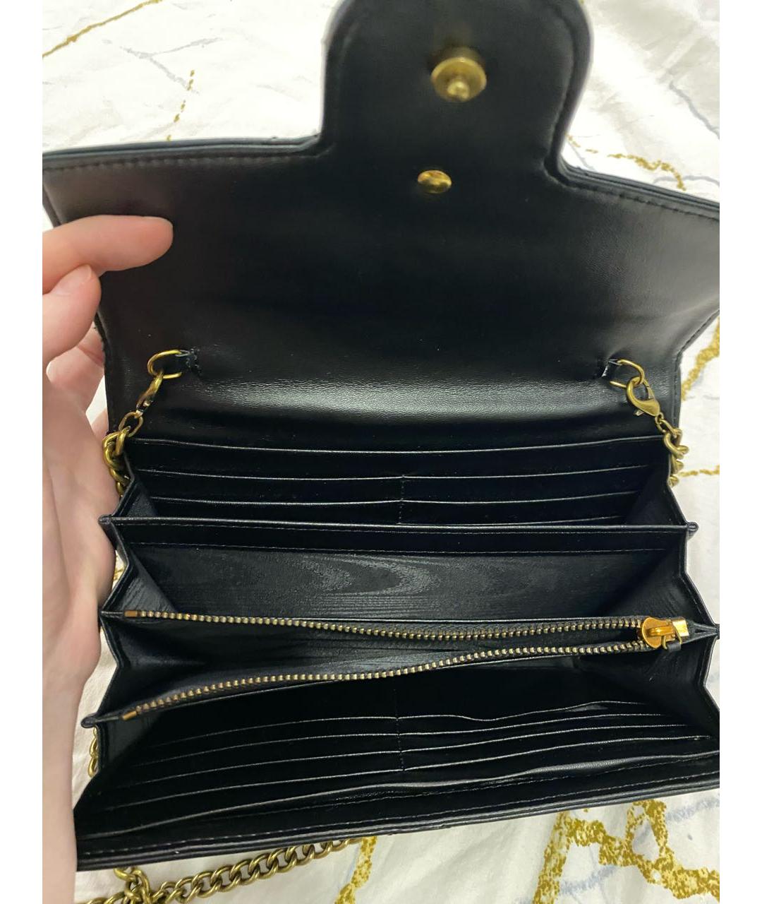 GUCCI Черная кожаная сумка через плечо, фото 4