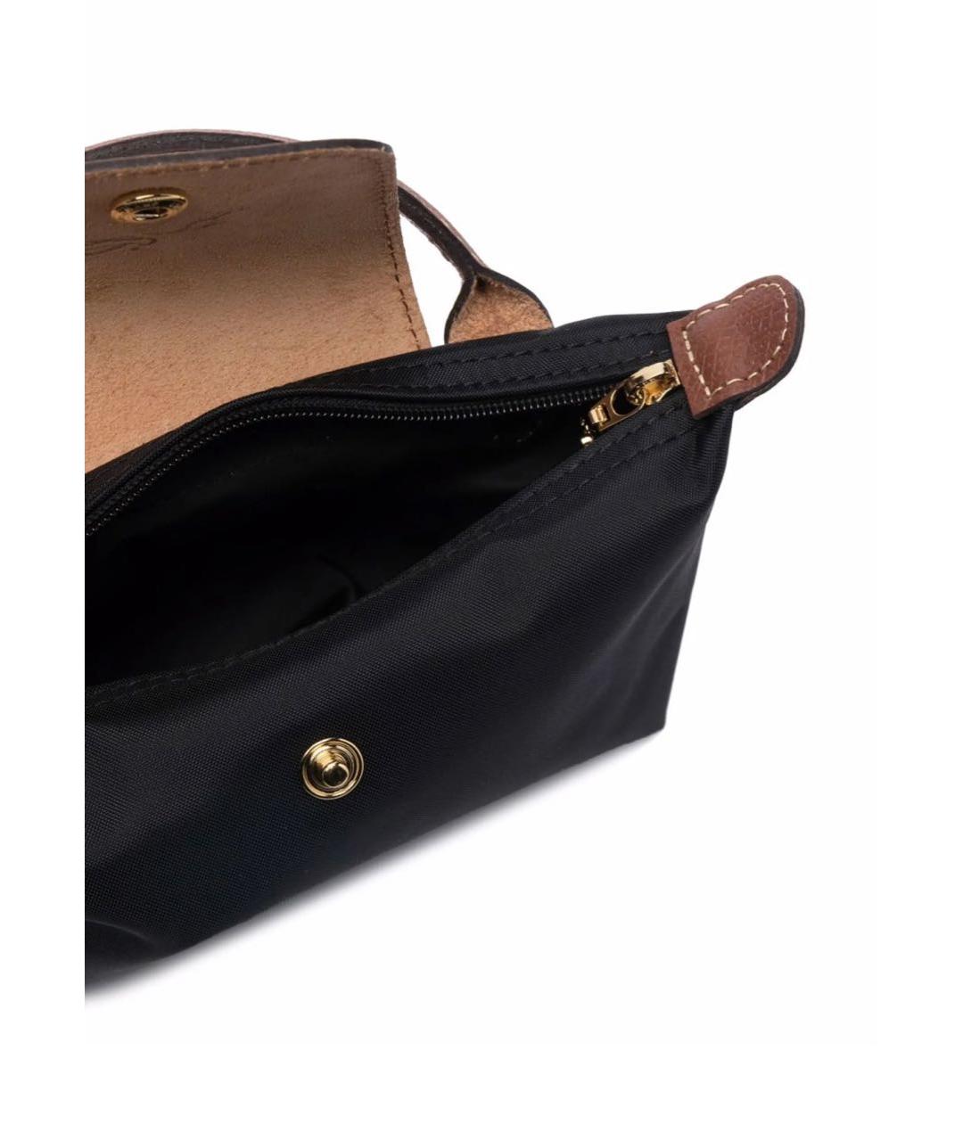 LONGCHAMP Черная тканевая сумка с короткими ручками, фото 4