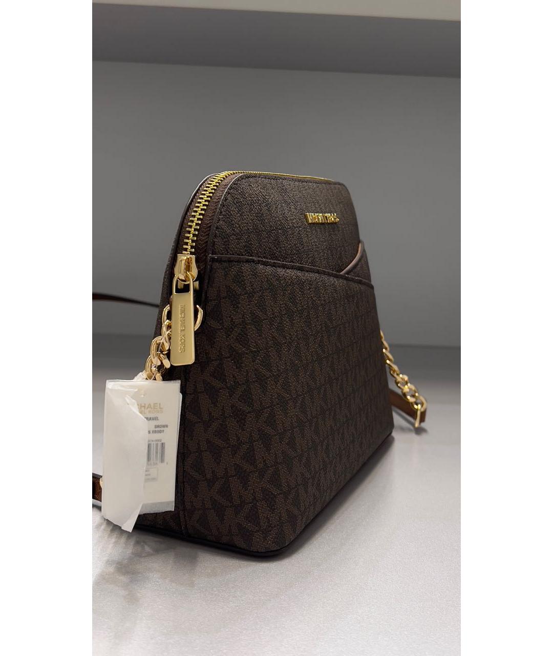 MICHAEL KORS Коричневая кожаная сумка через плечо, фото 2