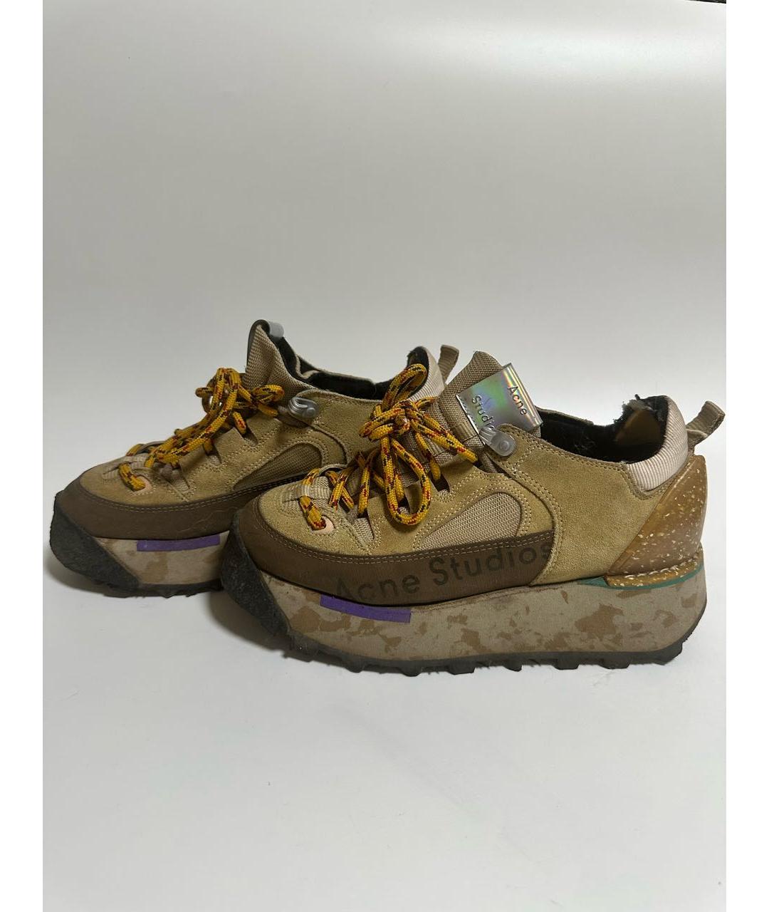 ACNE STUDIOS Бежевые кроссовки, фото 7