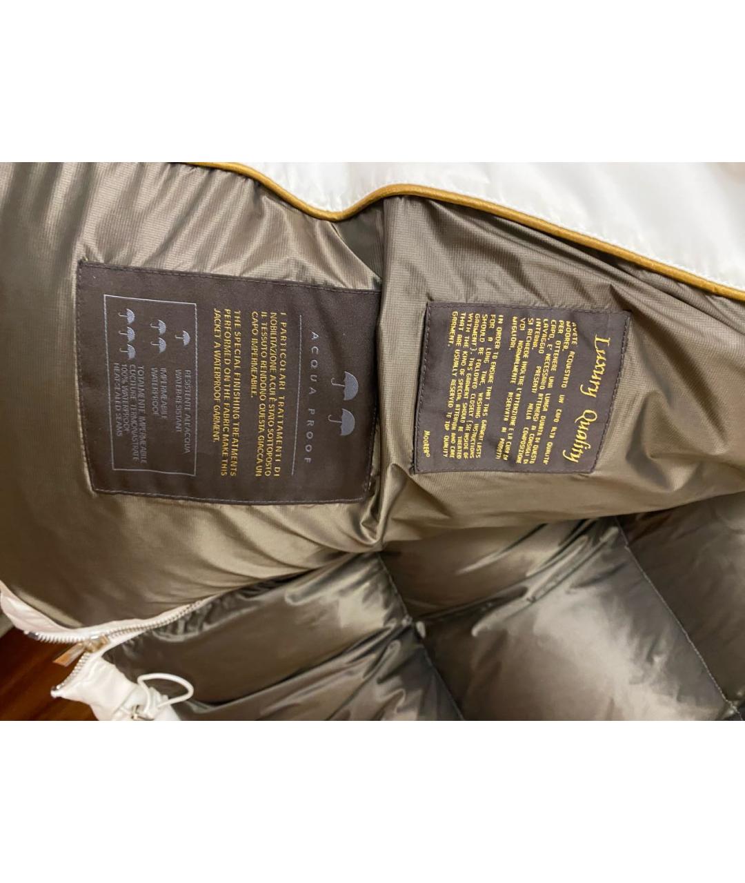 MOORER Белый полиэстеровый пуховик, фото 8