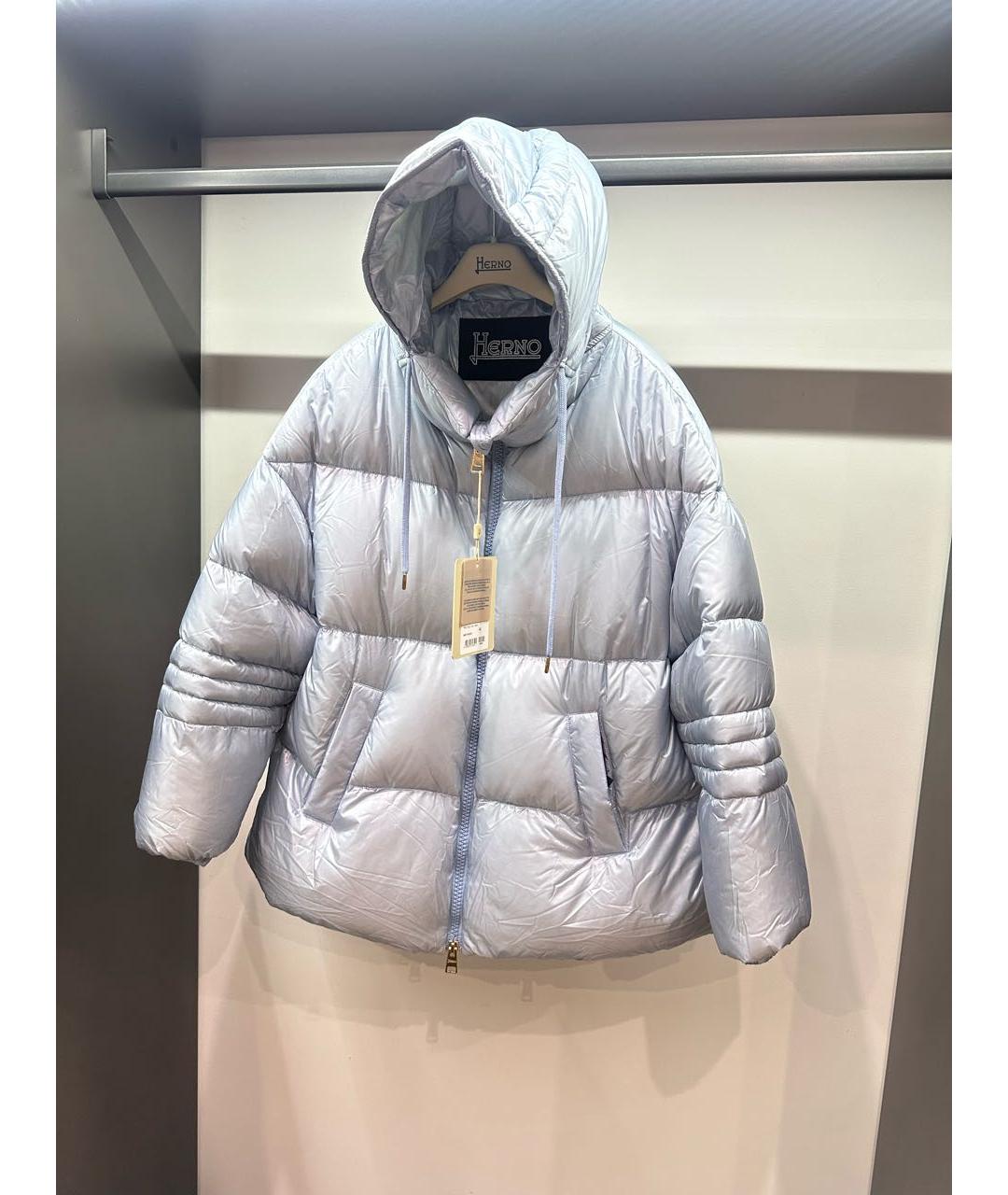 HERNO Голубой пуховик, фото 5