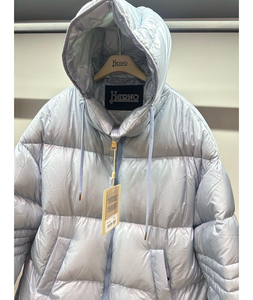 HERNO Голубой пуховик, фото 6