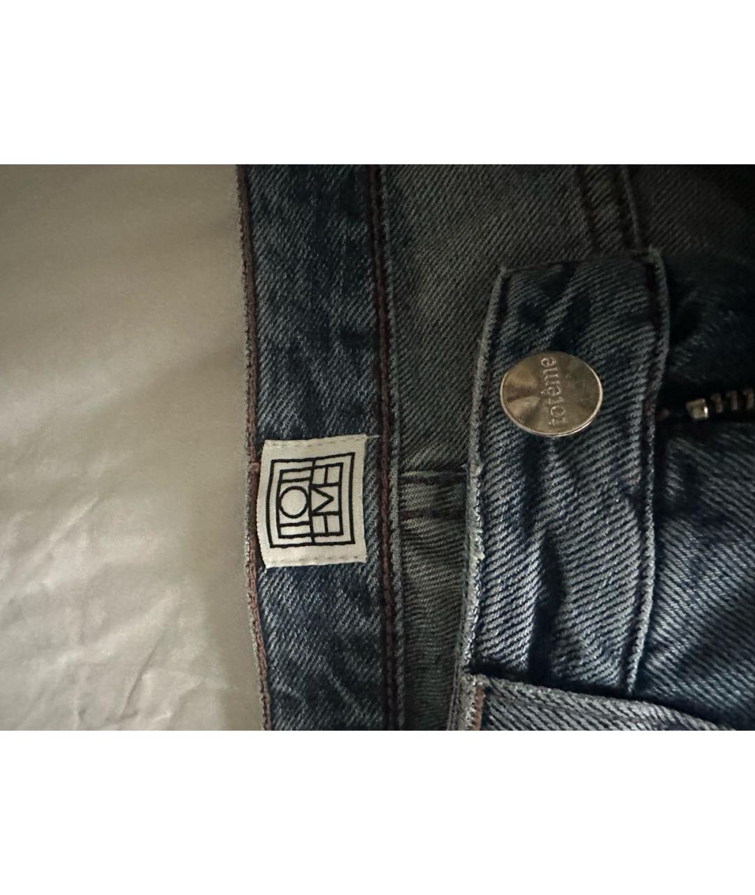 TOTEME Синие хлопковые прямые джинсы, фото 3