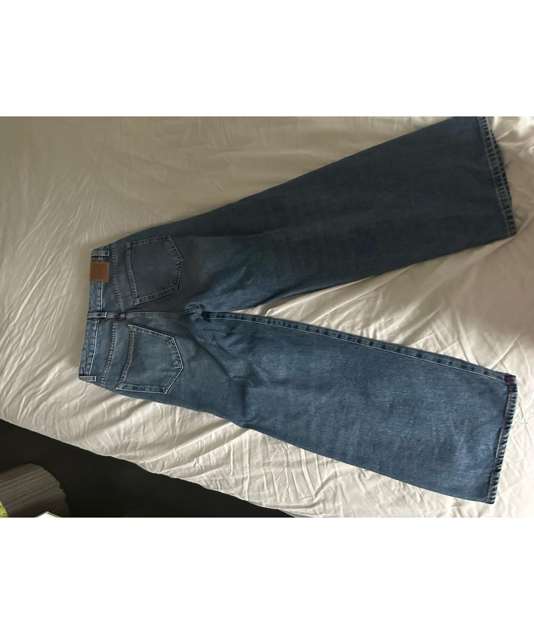 TOTEME Синие хлопковые прямые джинсы, фото 2