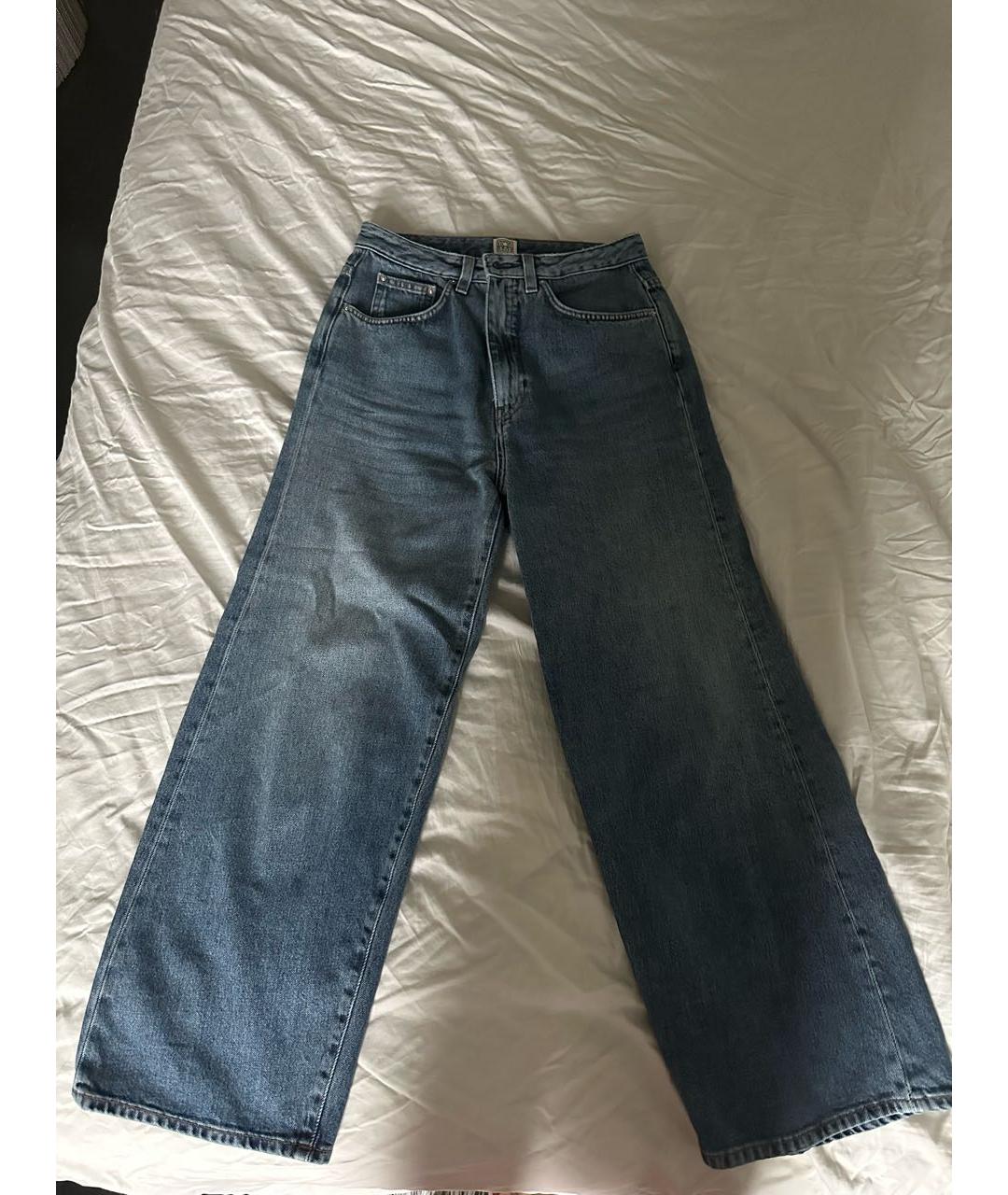 TOTEME Синие хлопковые прямые джинсы, фото 6