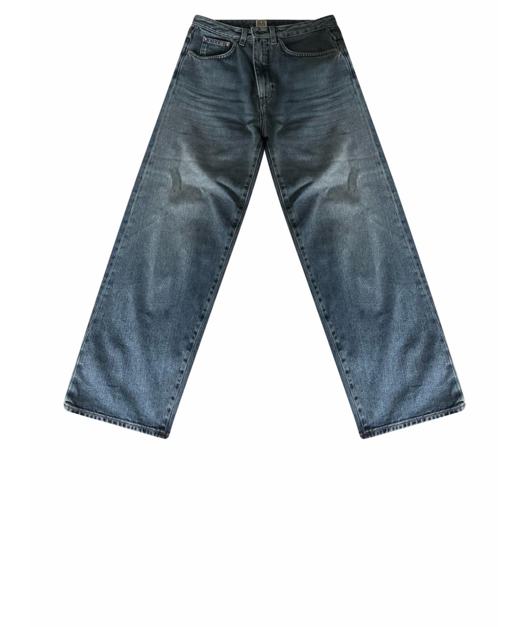 TOTEME Синие хлопковые прямые джинсы, фото 1