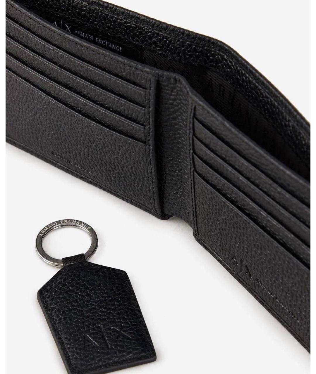 ARMANI EXCHANGE Черный кожаный кошелек, фото 3
