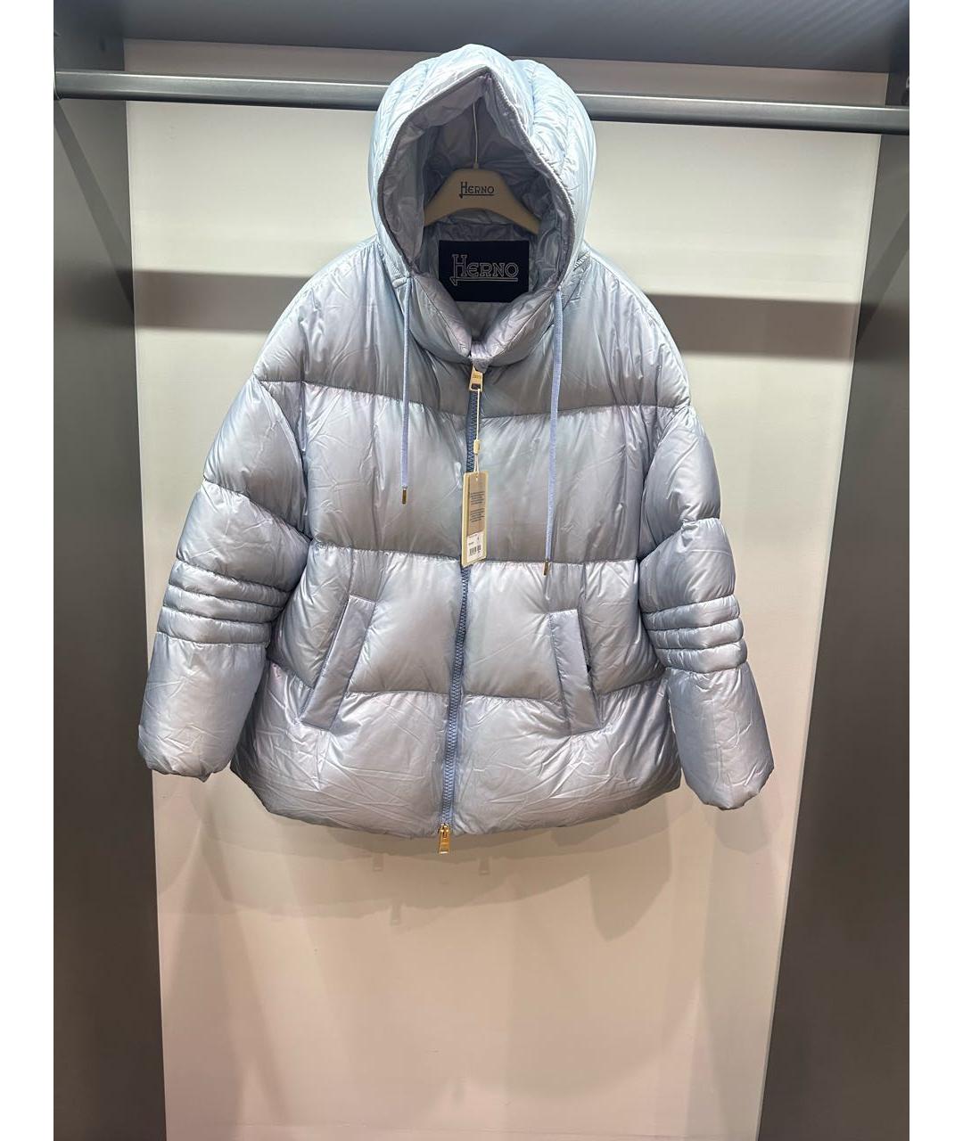 HERNO Голубой пуховик, фото 6