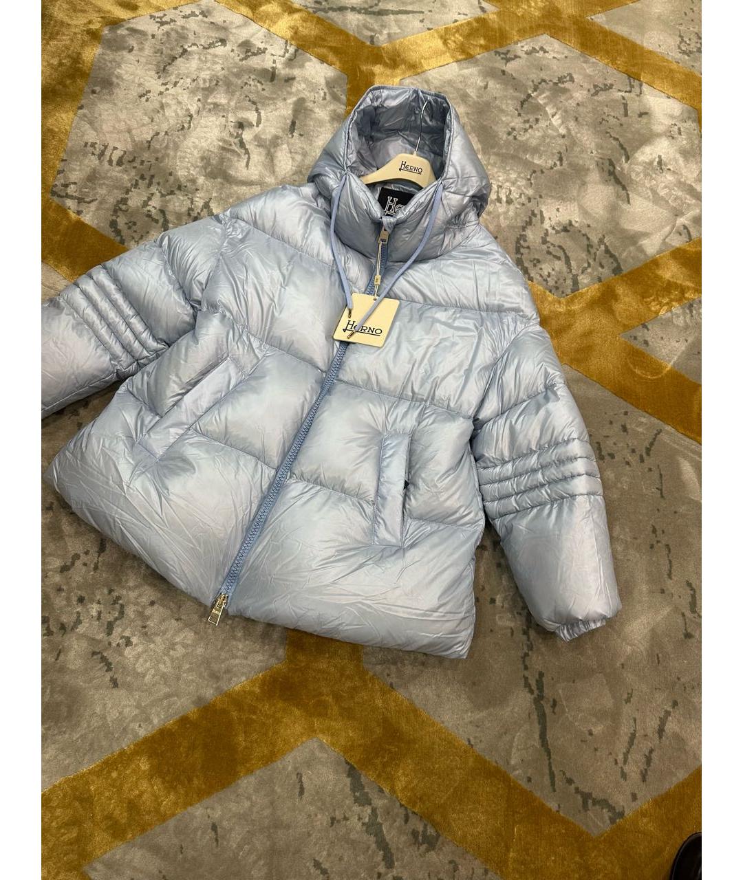 HERNO Голубой пуховик, фото 4