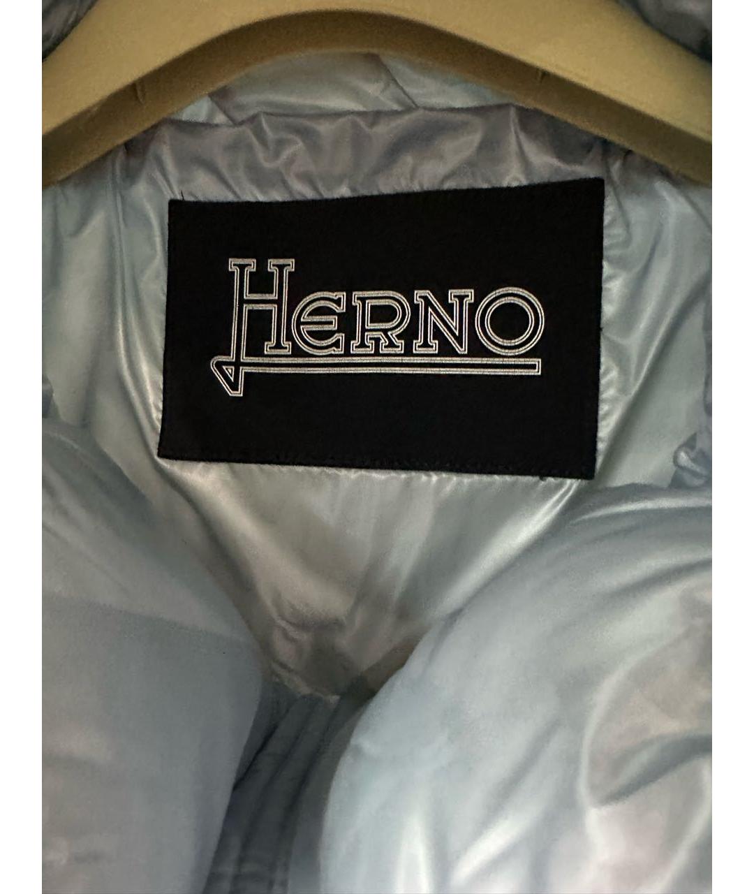 HERNO Голубой пуховик, фото 3