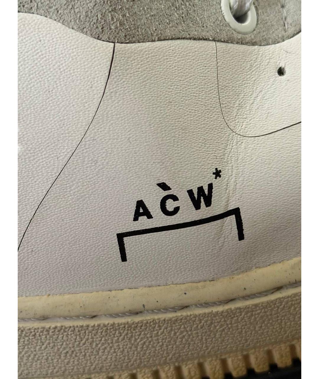 NIKE Белые кожаные низкие кроссовки / кеды, фото 5