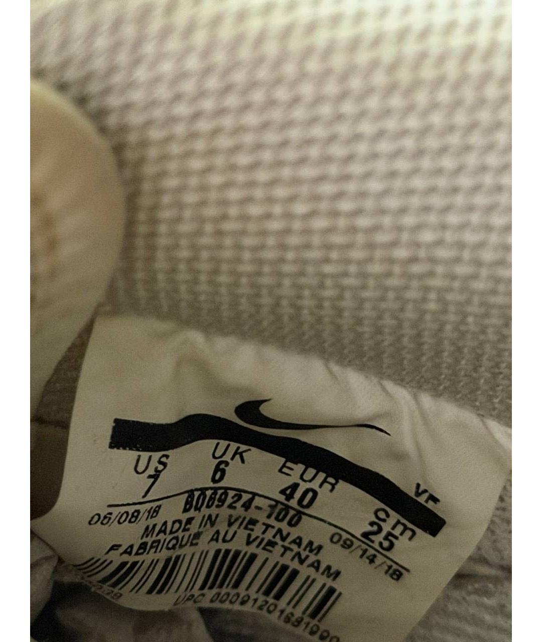 NIKE Белые кожаные низкие кроссовки / кеды, фото 7