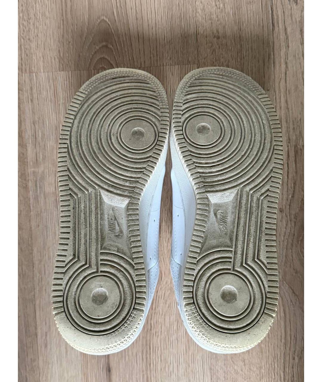 NIKE Белые кожаные низкие кроссовки / кеды, фото 6