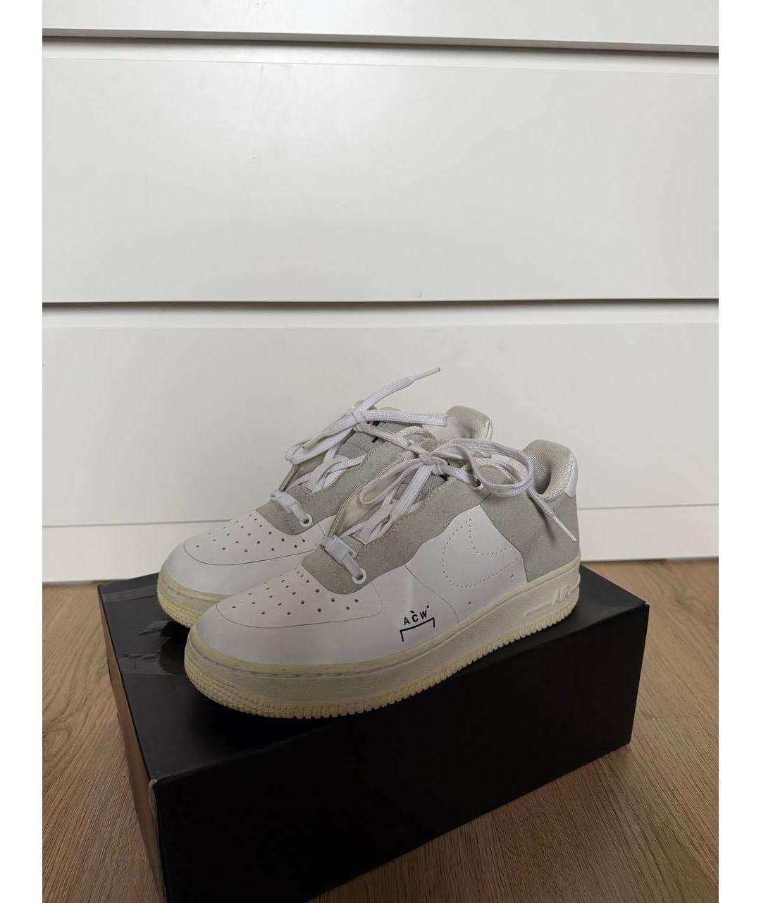 NIKE Белые кожаные низкие кроссовки / кеды, фото 2