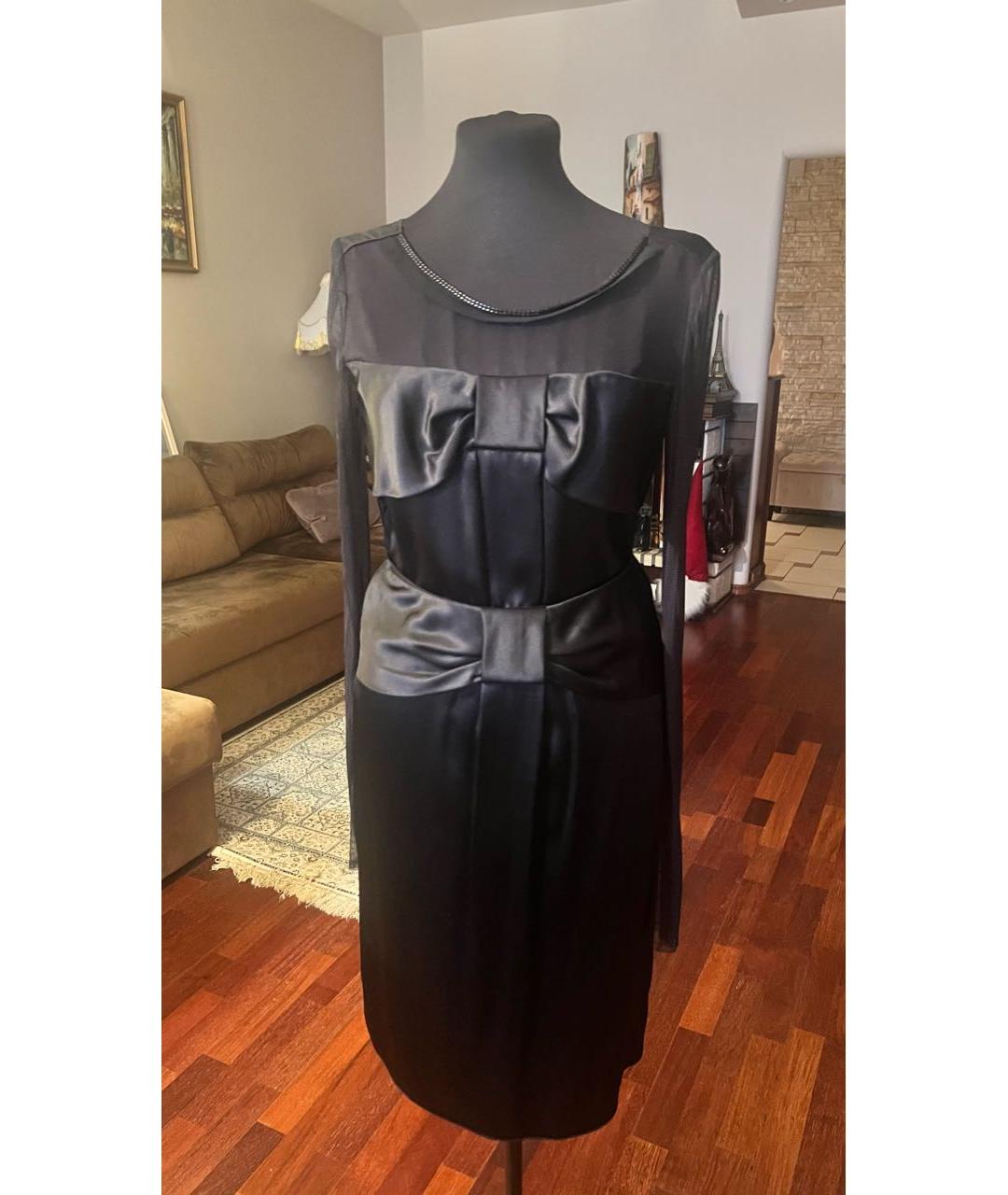 DOLCE&GABBANA Черный шелковый костюм с юбками, фото 9