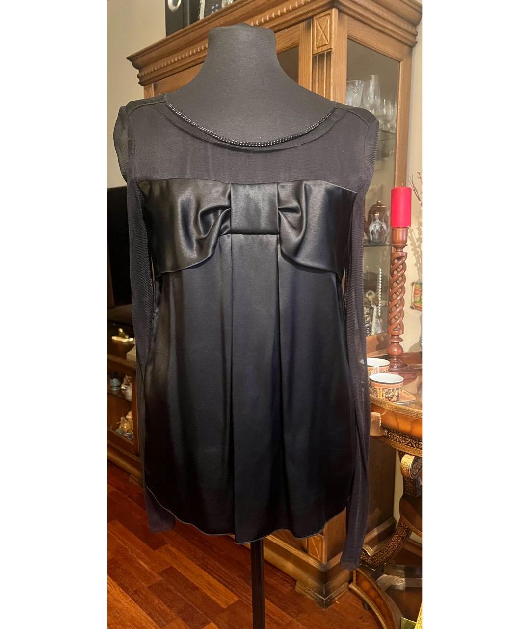 DOLCE&GABBANA Черный шелковый костюм с юбками, фото 4