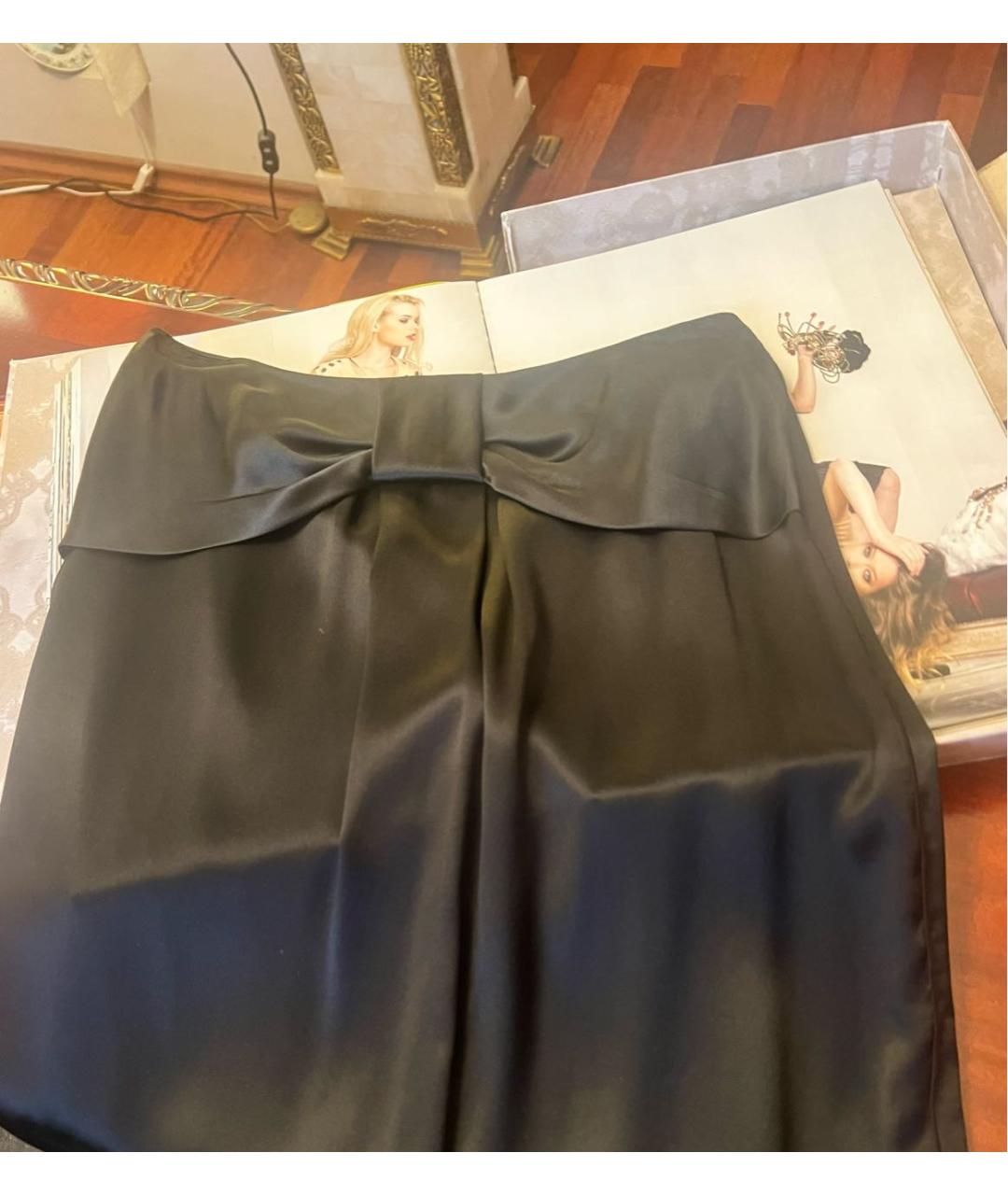 DOLCE&GABBANA Черный шелковый костюм с юбками, фото 5