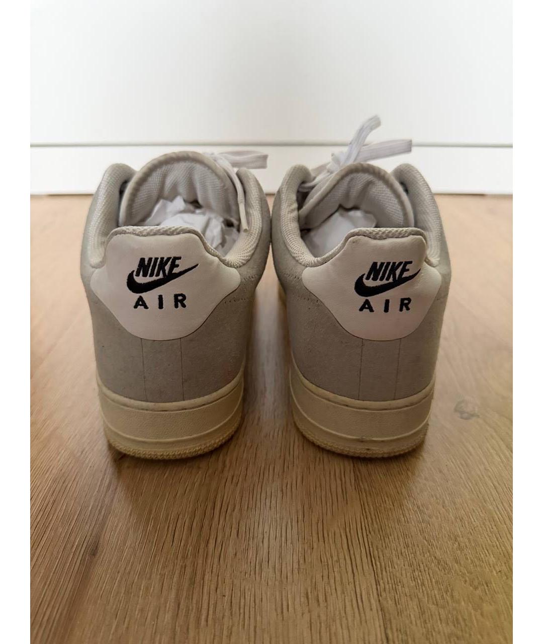 NIKE Белые кожаные низкие кроссовки / кеды, фото 6