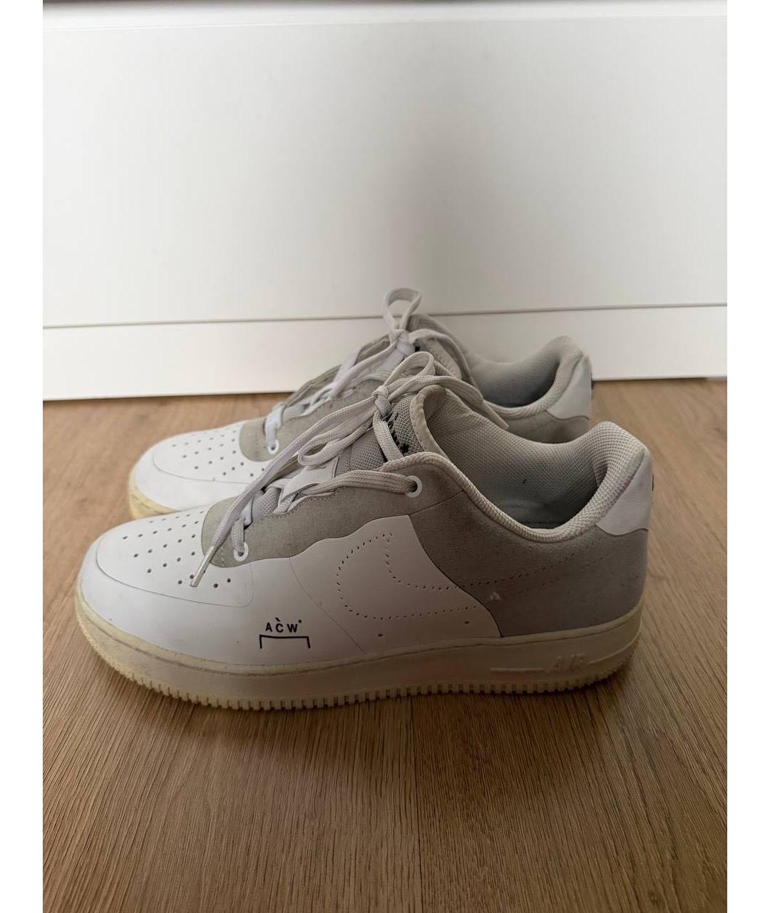 NIKE Белые кожаные низкие кроссовки / кеды, фото 2