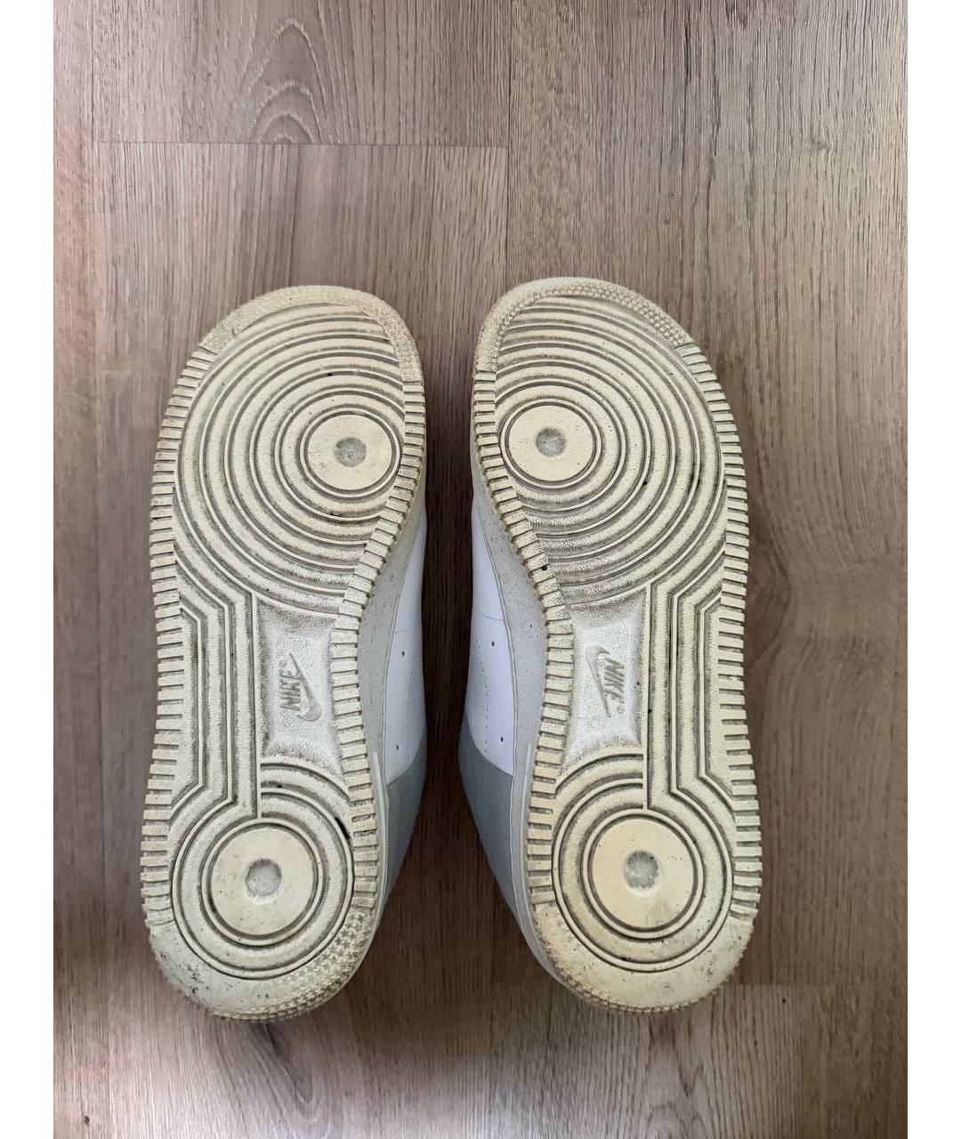 NIKE Белые кожаные низкие кроссовки / кеды, фото 5