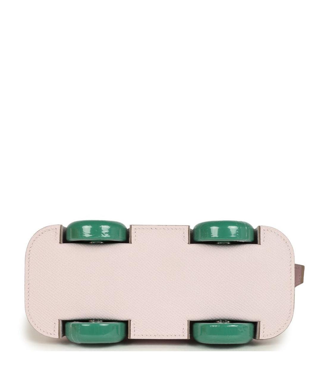 HERMES Белая кожаная сумка тоут, фото 5