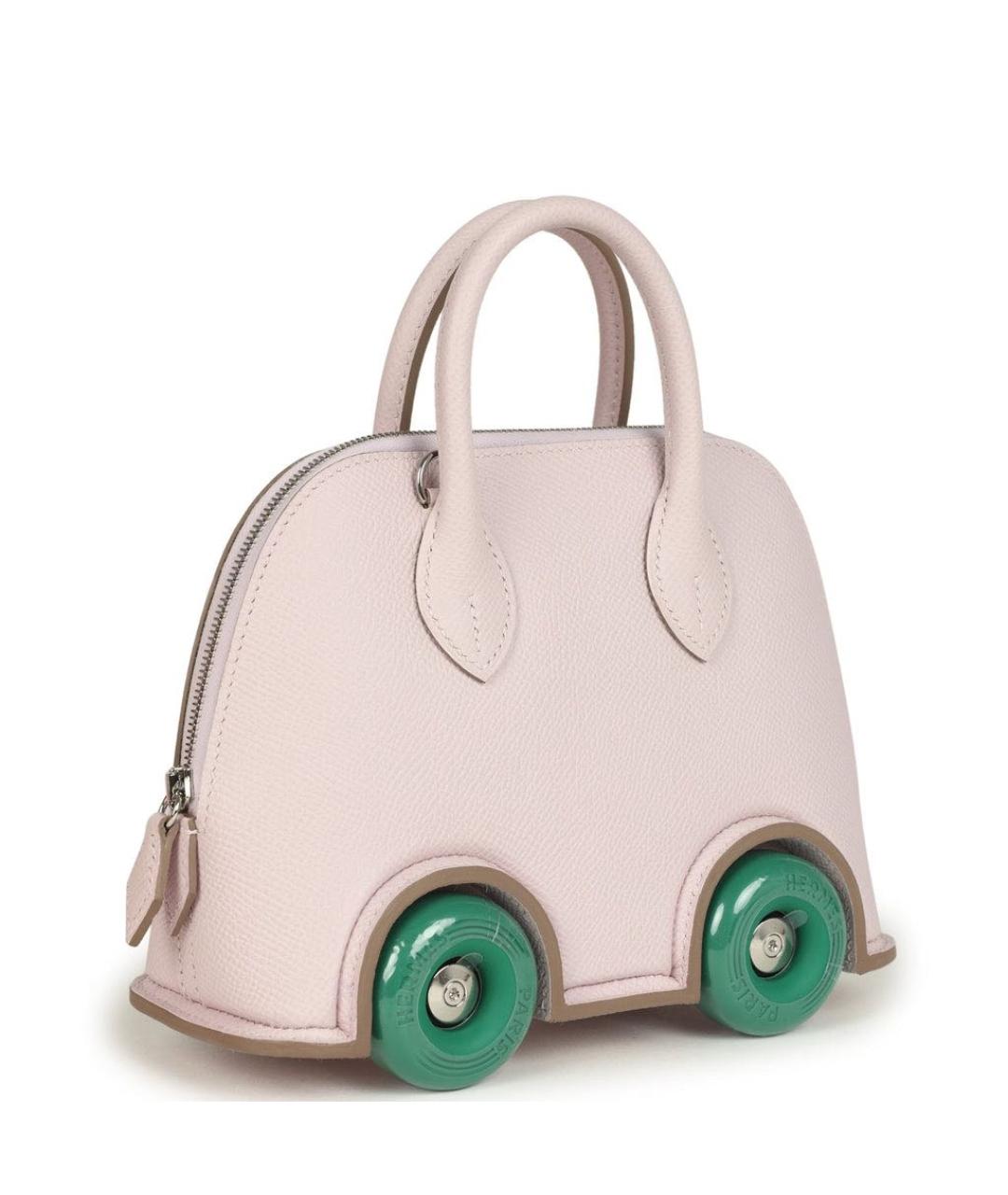 HERMES Белая кожаная сумка тоут, фото 3