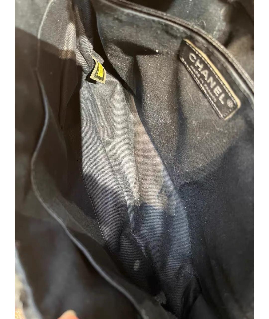 CHANEL Антрацитовая твидовая сумка через плечо, фото 8